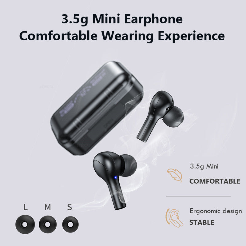 TWS Bluetooth Wireless Headphones LED Earphones Bluetooth 5.0