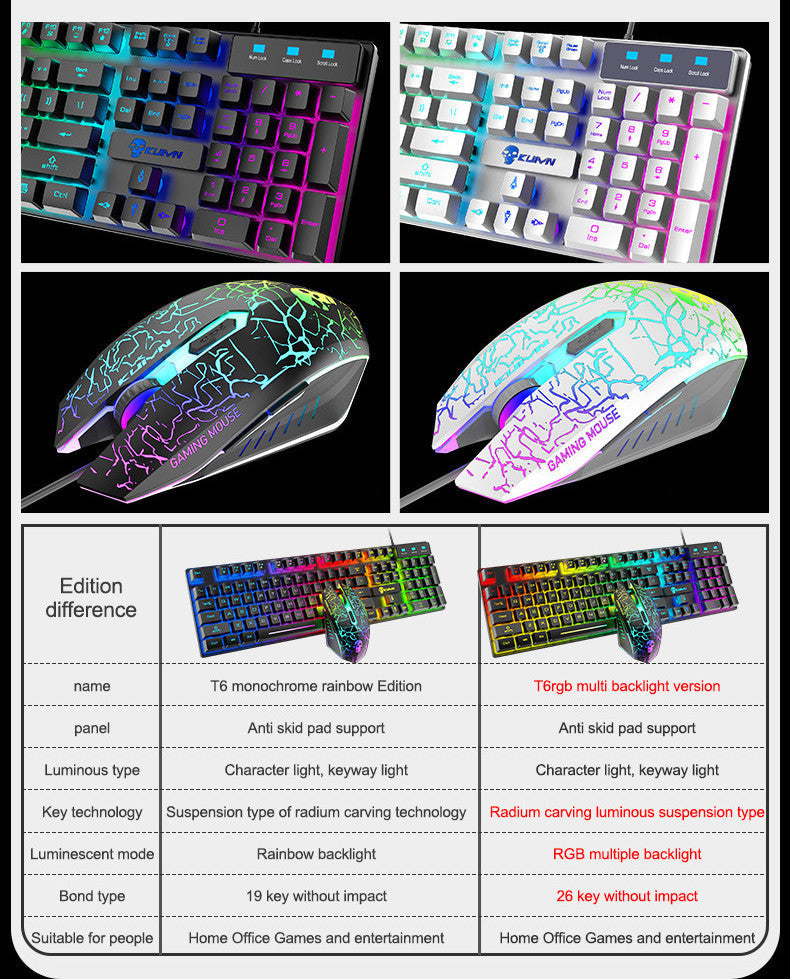 Kuiying T6RGB Luminous Keyboard